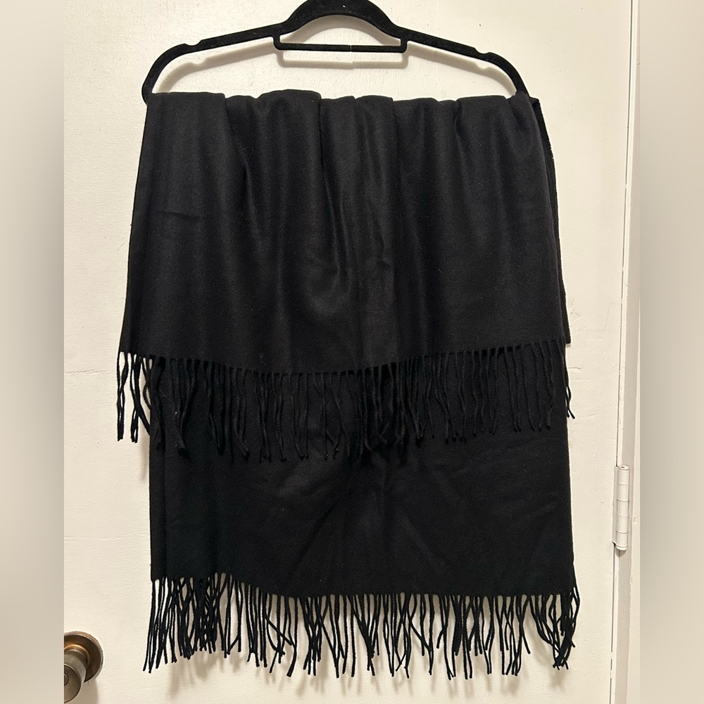 Black Cashmere mix scarf
